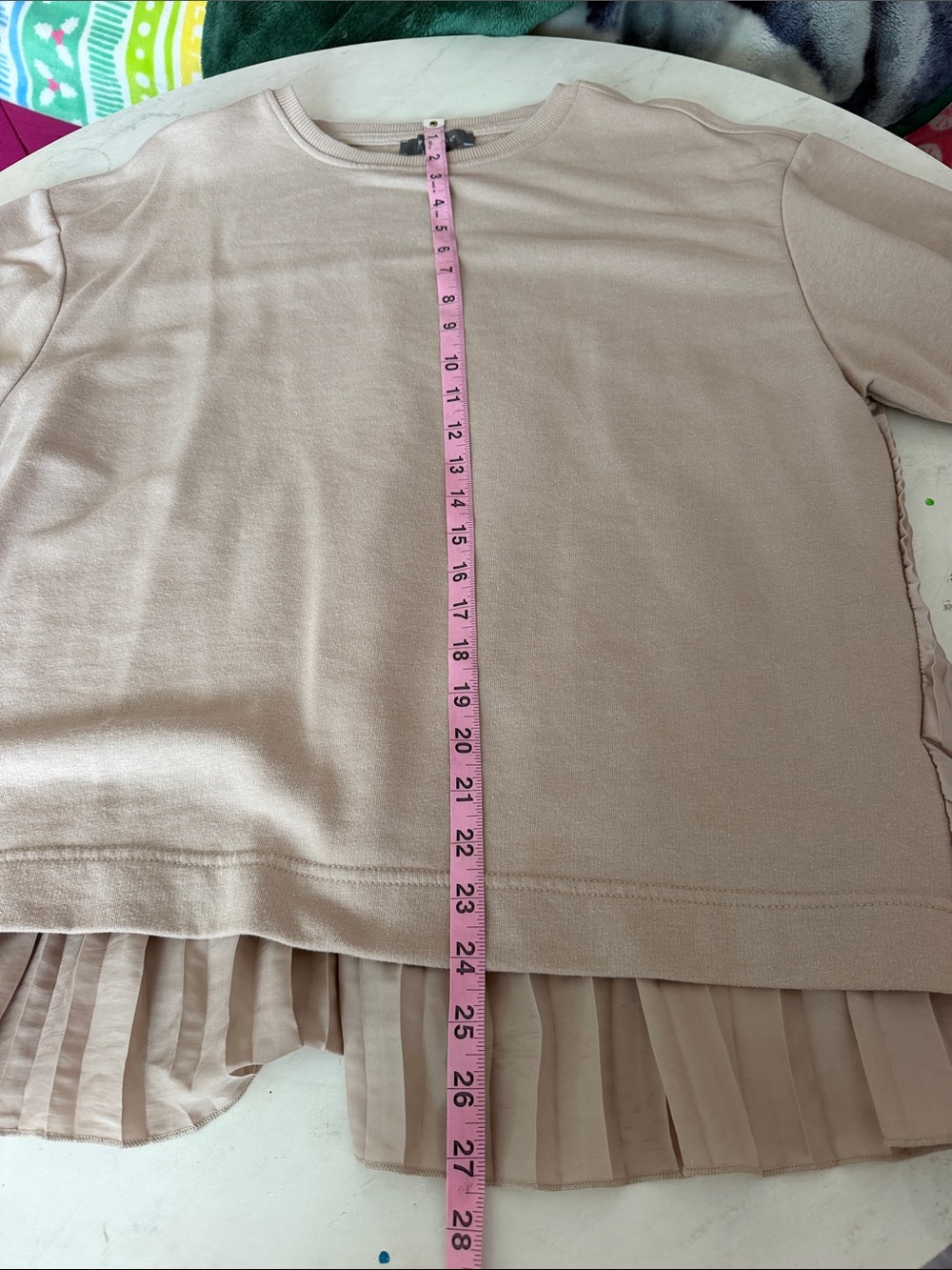 Primark Beige Pleated-Hem Oversized Sweatshirt - Picture 9 of 9